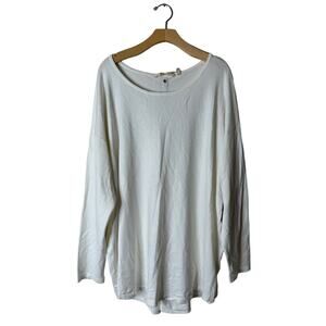 Soft Surroundings Women's Plus 2X Trieste Button-Back Cream Sweater